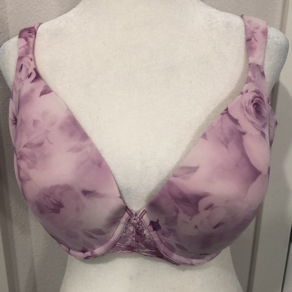 Delicates Bra Size 38DD. White/lavender purple Lace Sexy Whimsical Feminine - Picture 11 of 13